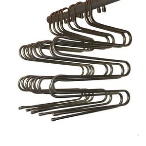 Set of 8 Pants Jeans Hangers Coat Hangers Stainless Steel Silver